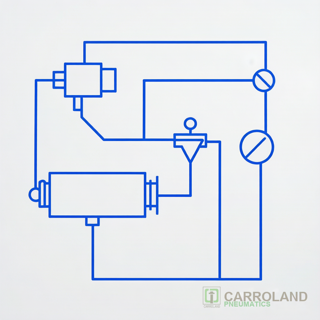 Pneumatic circuit schematic diagram