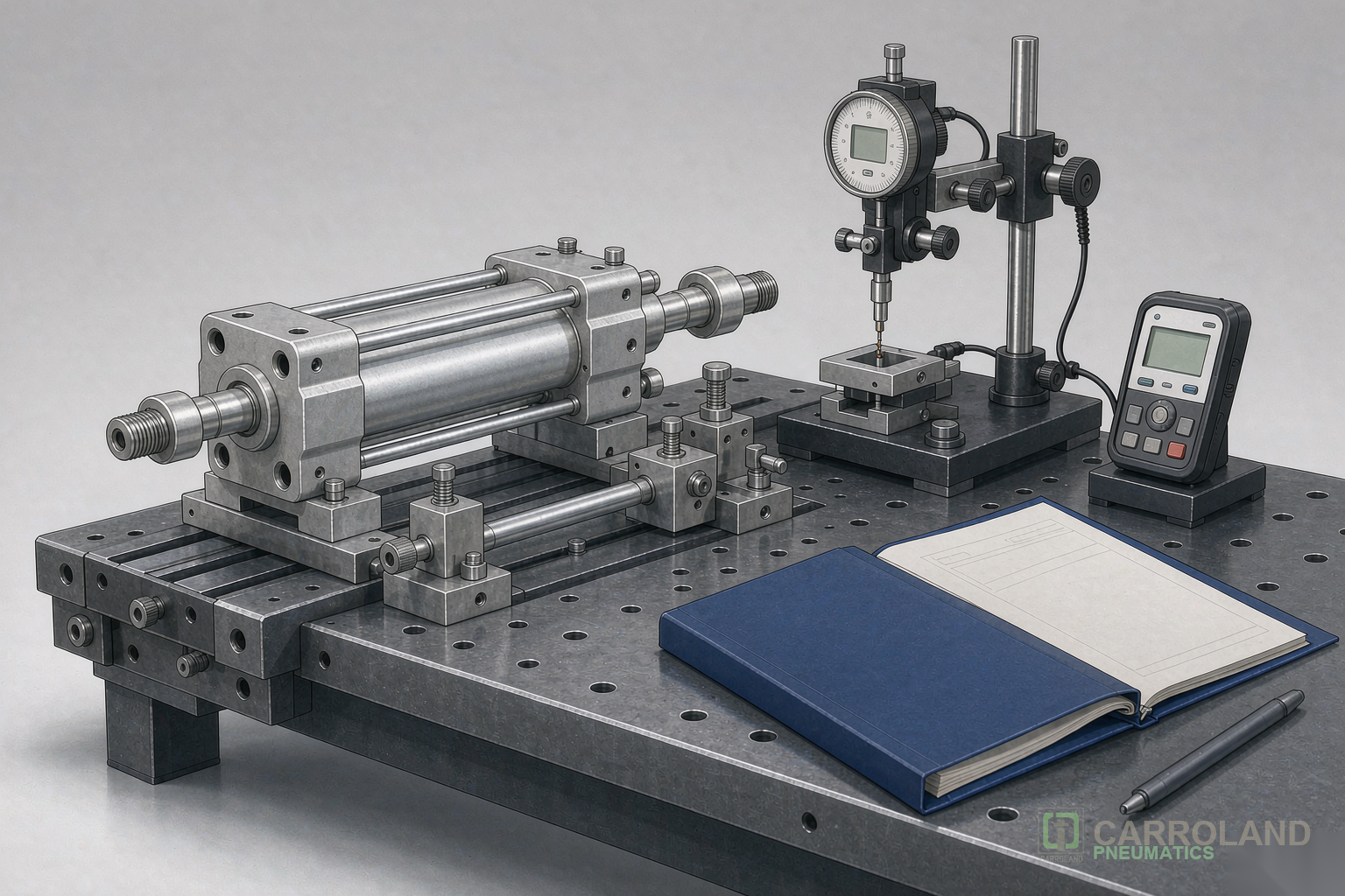 Pneumatic cylinder inspection for industrial compliance
