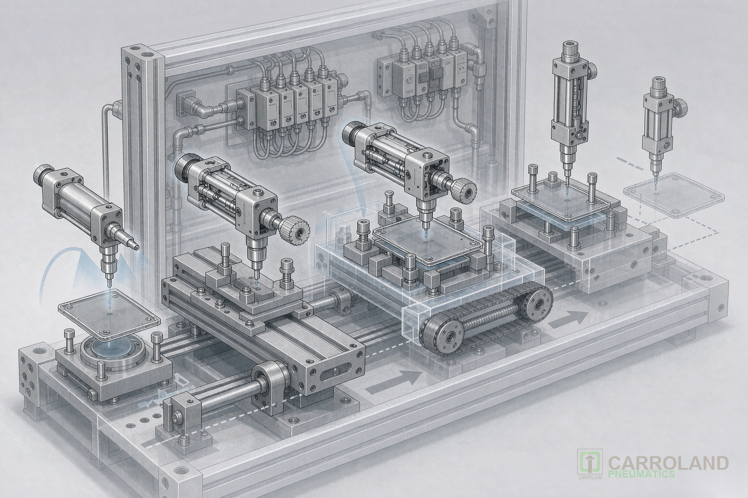 Pneumatic cylinders for smartphone and 3C automation