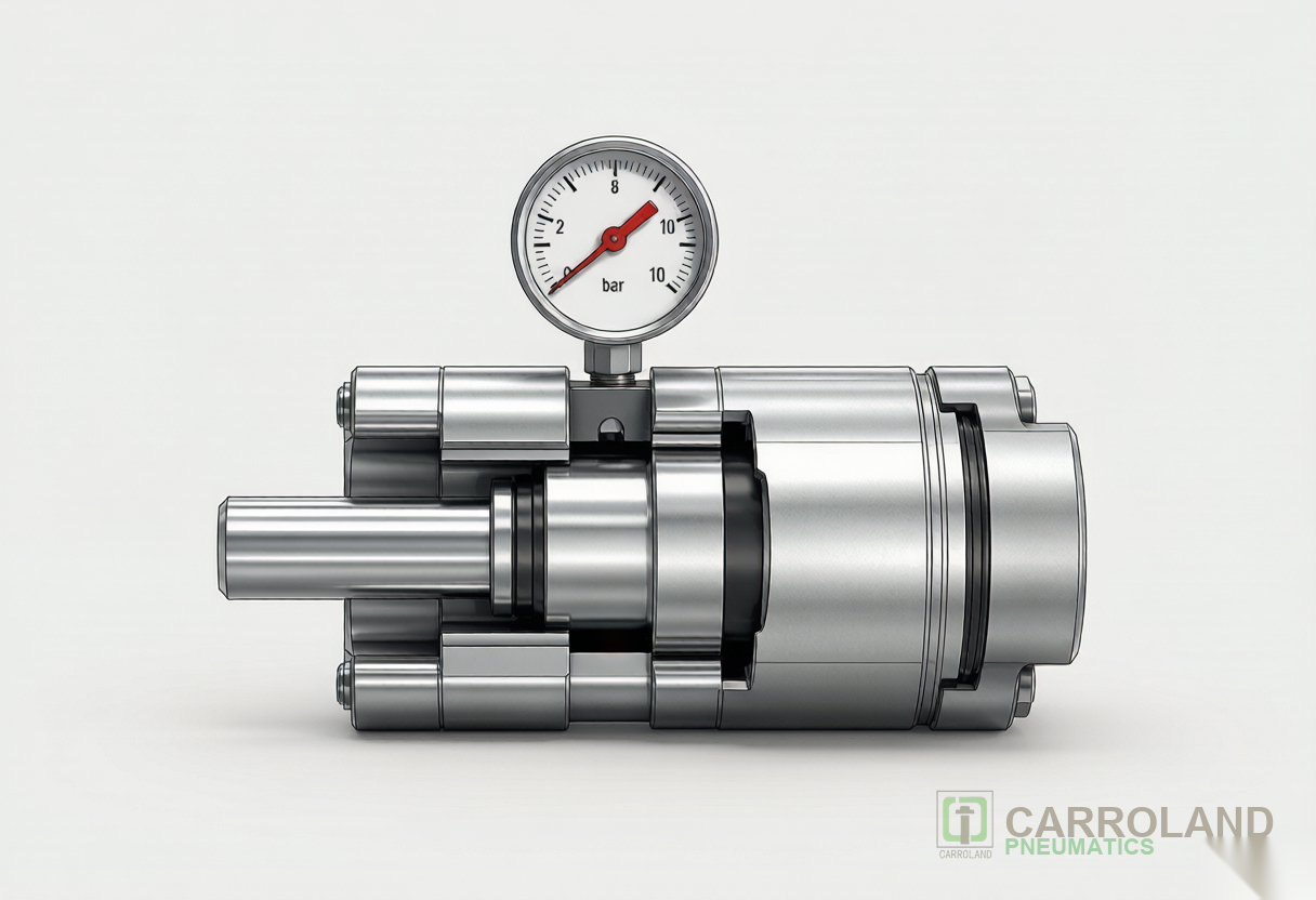 10 bar pneumatic cylinder cross-section and pressure rating