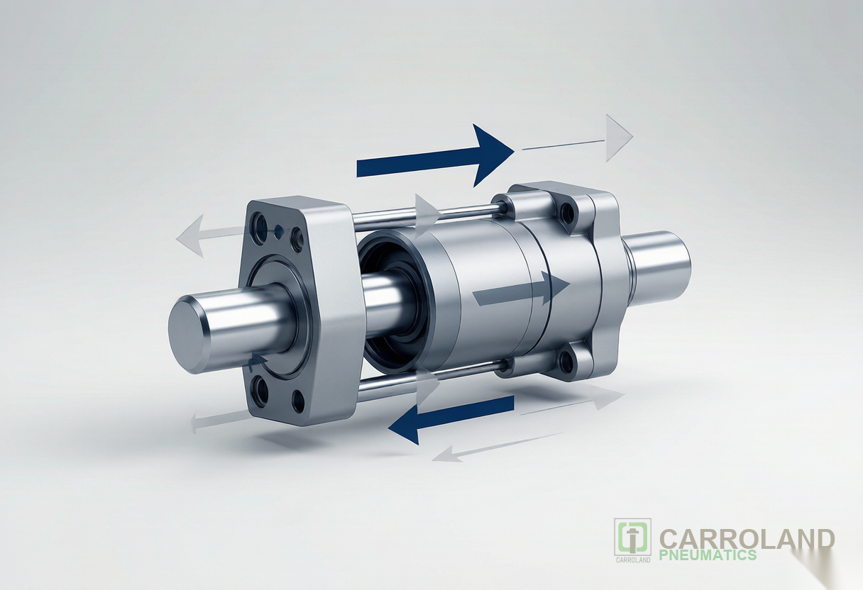 Automatic reciprocating pneumatic cylinder cycle diagram