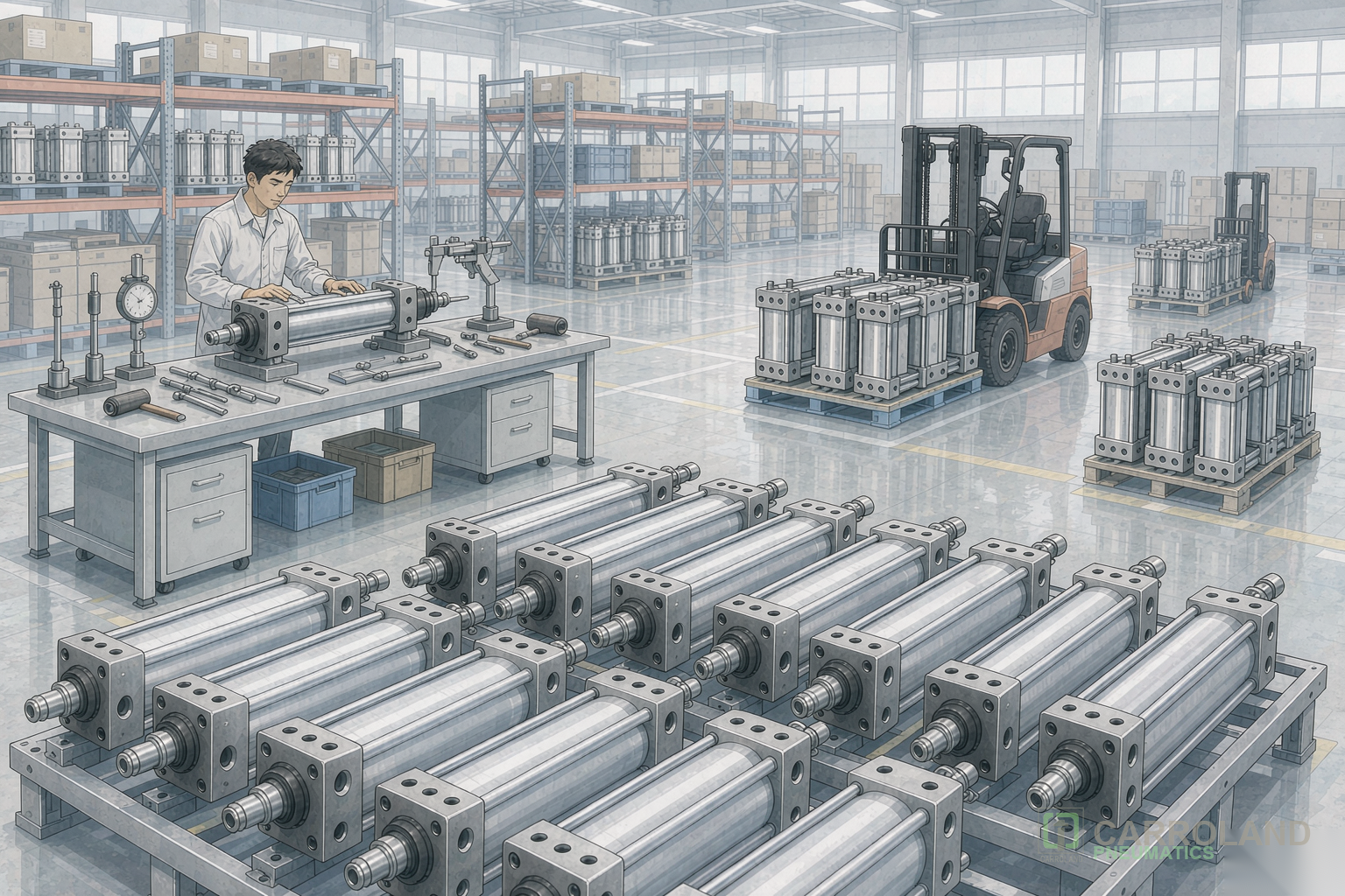 Pneumatic cylinder manufacturing and supply