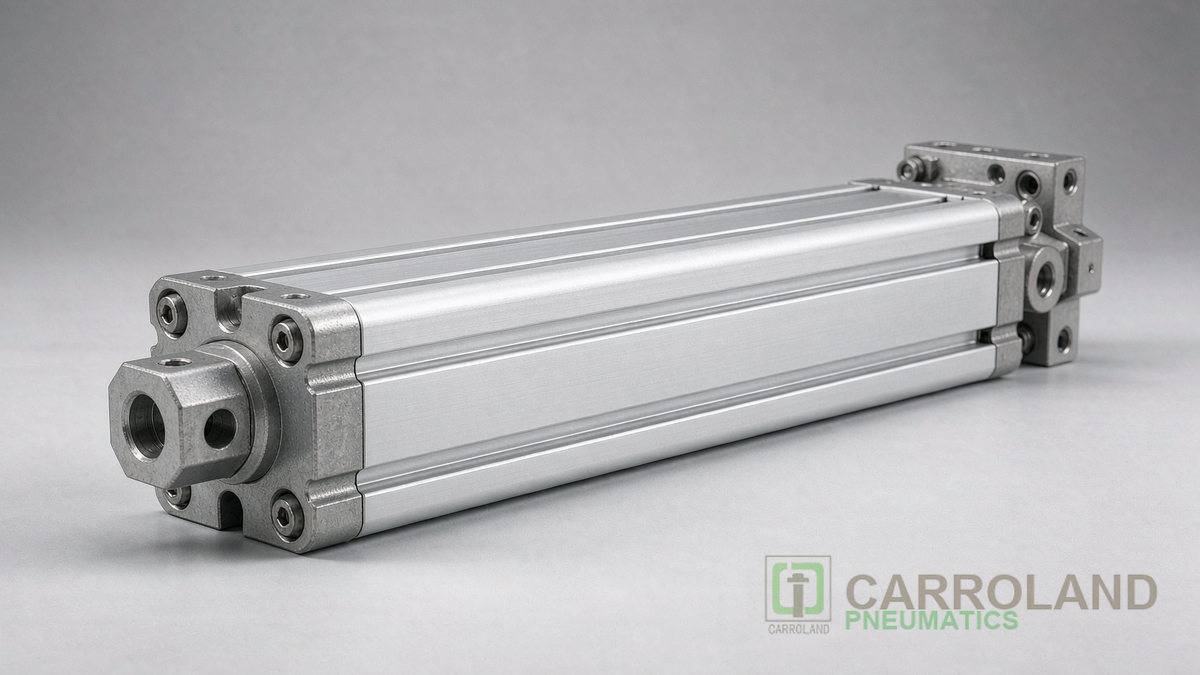 Pneumatic cylinder aluminium profile barrel with rail grooves