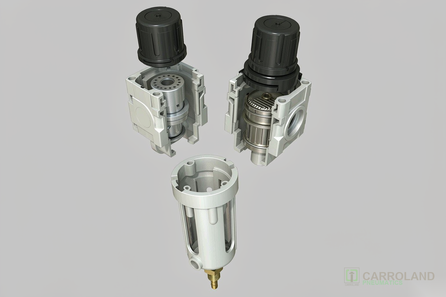 FRL air preparation unit exploded view